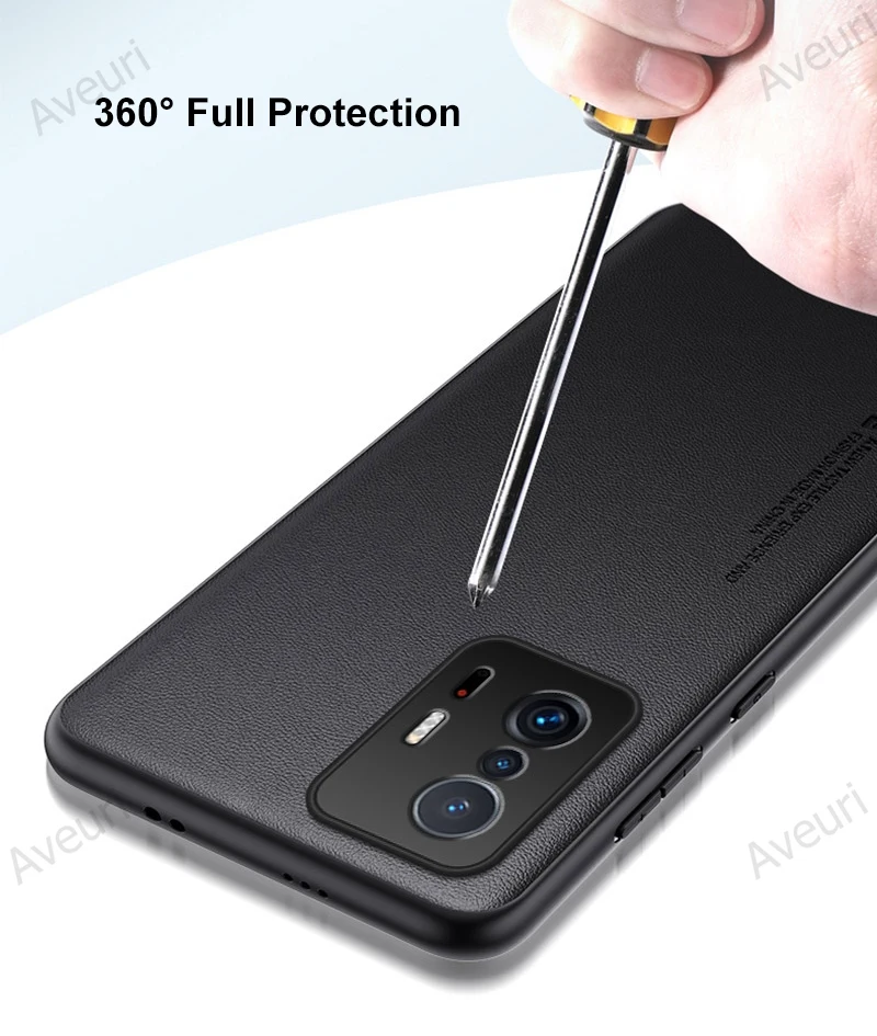 Luxus PU Ledertasche Für Xiaomi Mi 11T Pro Zurück Abdeckung Matte Silikon Voller Schutz Telefon Fall Für Xiaomi 11T Pro Mi11T 5G – Detail 7
