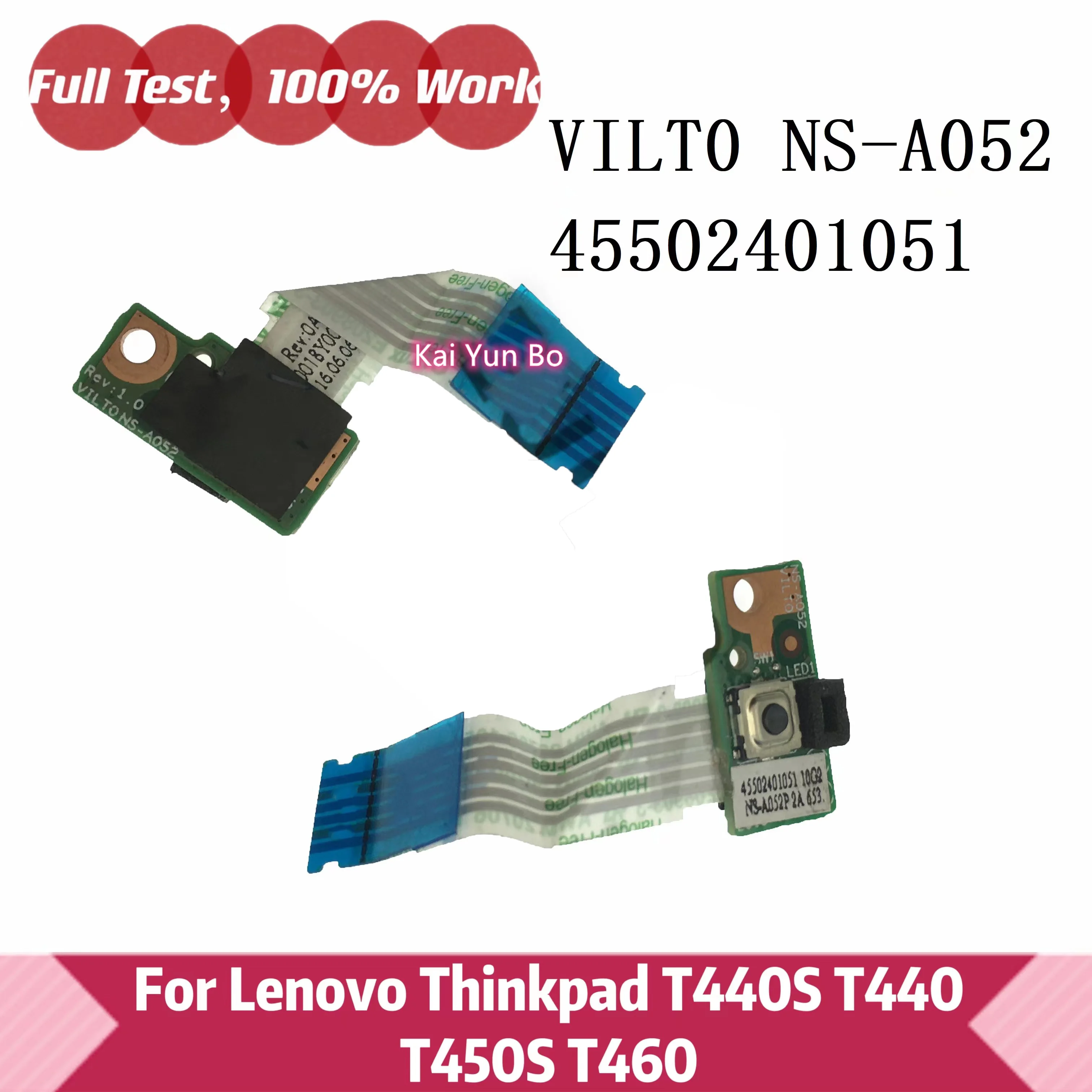 

VILT0 NS-A052 45502401051 Lenovo Thinkpad T440S T440 T450S T460 Плата кнопки питания NS-A052P с ленточным кабелем
