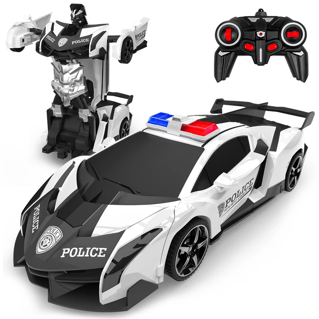 Voiture Télécommandée - 2 en 1 Robot Jouets Transformable RC Voiture 2.4GHz  Voiture Police Radiocommande avec 360°Rotation Rechargeable Voiture pour  Cadeau Enfant 3 4 5 6 7 8 Ans Garçon Fille - AliExpress