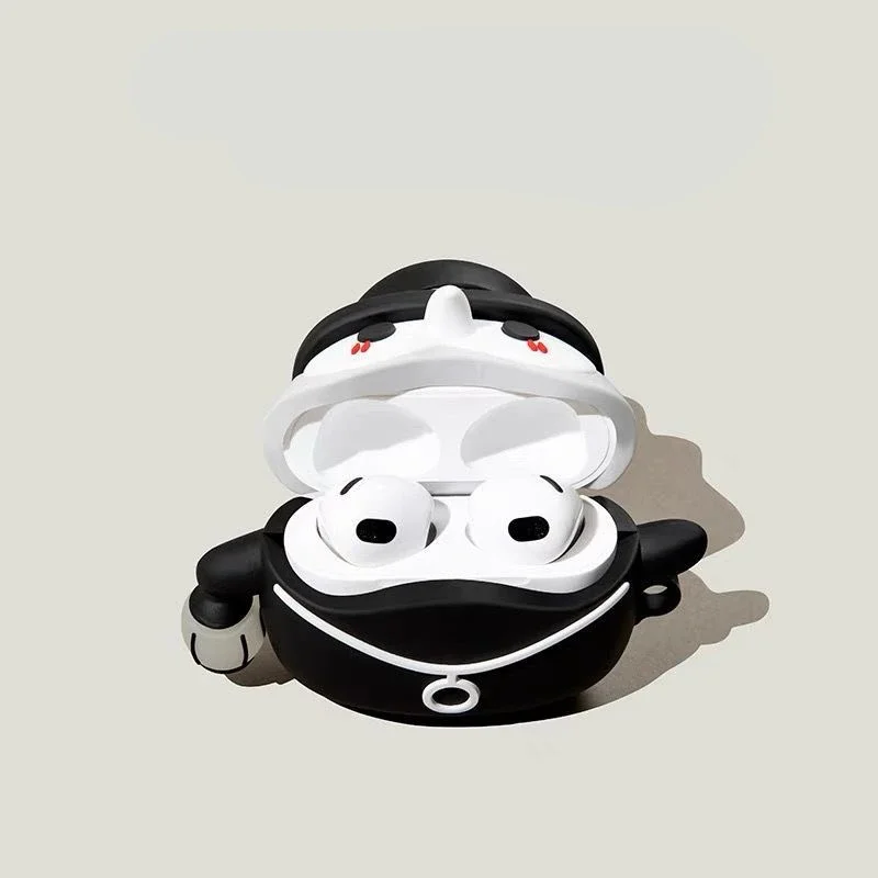 Фото 3D Милые Мультяшные наушники Doctor Schnabel для Airpods 1 2 3 Pro Силиконовый противоударный чехол для Airpods pro 2 зарядное устройство №4