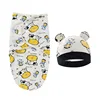 Newborn Baby Wrap Anti-Startle 2Pcs/Set Baby Swaddle Sleeping Cocoon Design 100%Cotton Baby Adjustable Blanket 0-6 Months 5