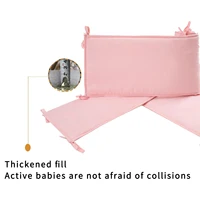Ensemble de couverture de Rail de berceau de couleur unie, doublure de lit de bébé, protection de lit de berceau, cadeau pour nouveau-né, décoration de literie 4