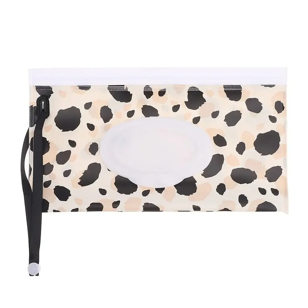 EVA Portable Snap-Strap Wet Wipes Bag with Flip Cover - Stylish Cosmetic Pouch