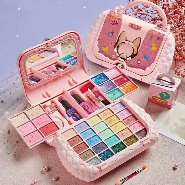 Real Kids Makeup Kit Kids Kit Beauty Makeup Tray Kid Friendly Makeup High  Pigmented Pallet Kids Makeup Set - AliExpress