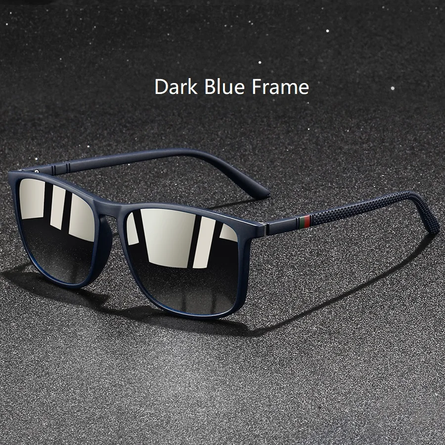 Modische Bunte Gestreifte Vintage Quadratische Sonnenbrille für Männer und Frauen zum Autofahren und Angeln Marken-Designer-Sonnenbrille Herren-Brillen – Detail 7