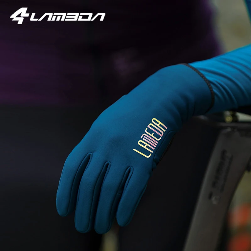 LAMEDA Winter Cycling Gloves Windproof Warm Men's Touch Screen Cycling Gloves Full Finger Mountain Road Bike Cycling Equipment 3