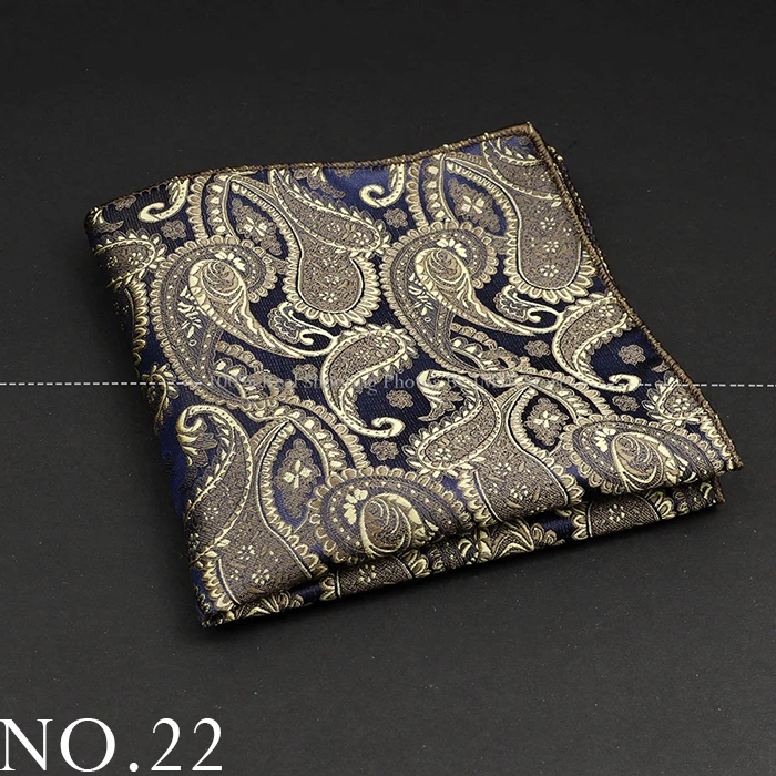 Männer Solide Farben Taschentuch Schals Vintage Paisley Männer Anzug Einstecktuch Hochzeit Kleid Brust Handtuch Anzug Zubehör Geschenk – Detail 22