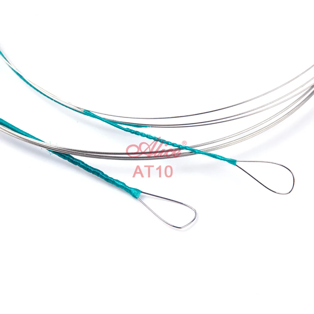 10pcs Stainless steel string High-carbon steel core alloy winding 1st 2nd Erhu Strings Alice AT10