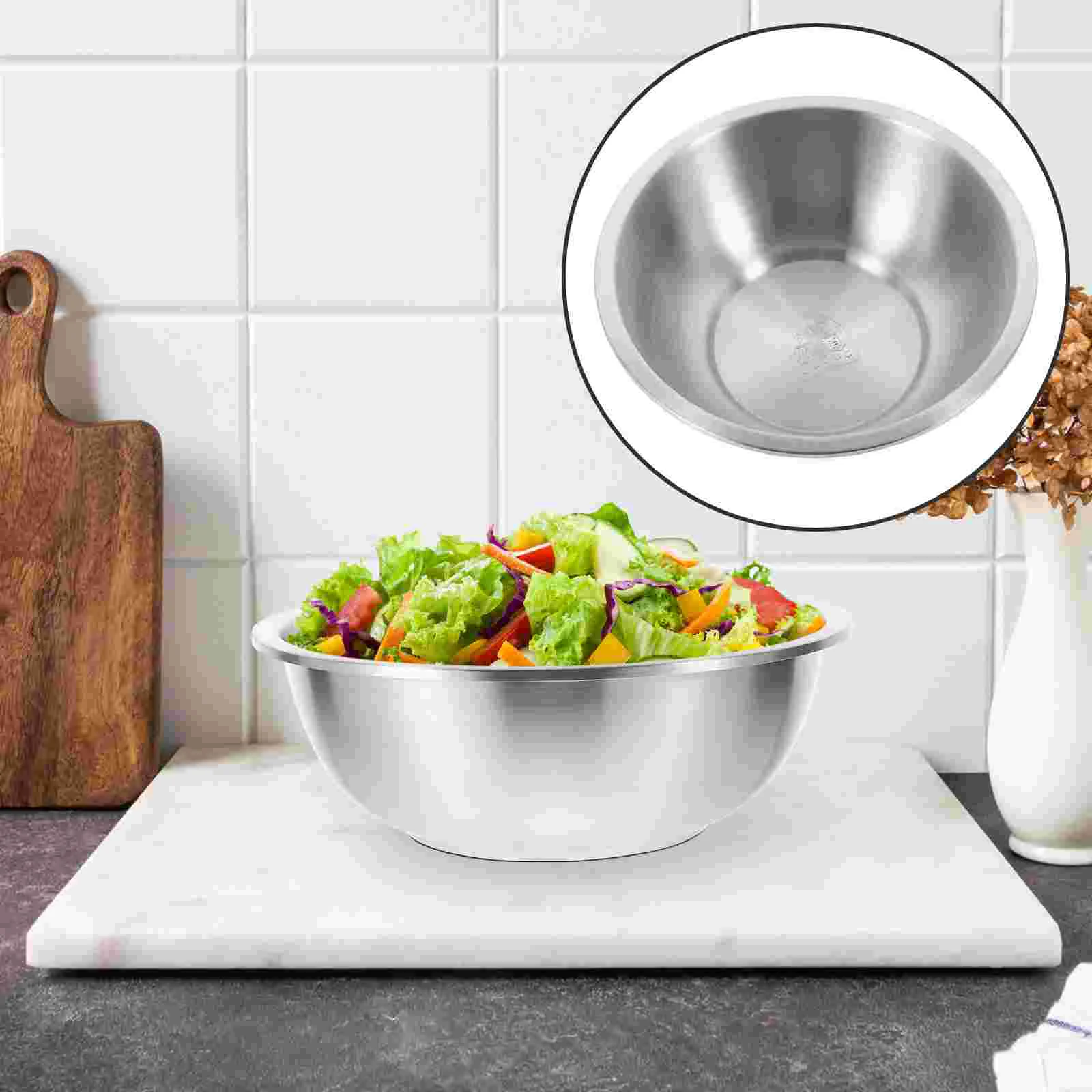 Stainless Steel Vegetable Basin Extra Large Mixing Bowl Bowls Kitchen Big  Metal - AliExpress