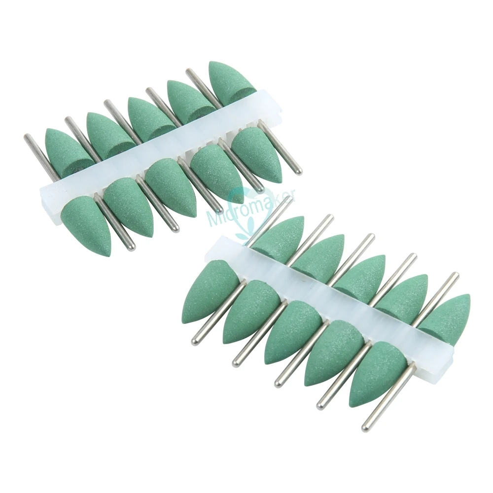 

20pcs 2.35mm Dental Silicone Rubber Polishers Burs Teeth Whitening Green Plishing Drill Dental Polishing Nail Drill Bit