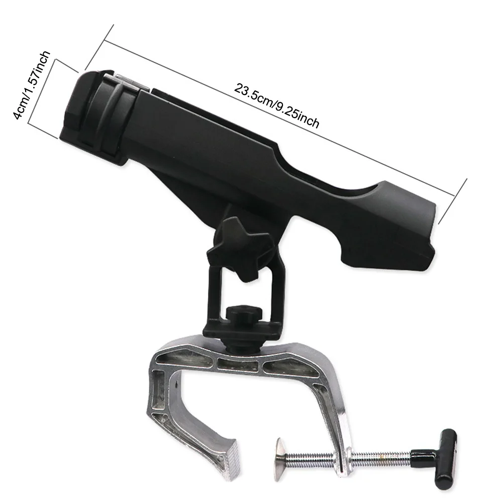 Fishing Rod Holder 360 Degree Adjustable Pole Stand Rack with Large Clamp Opening Rod Bracket for Fishing Kayak Boat Accessories