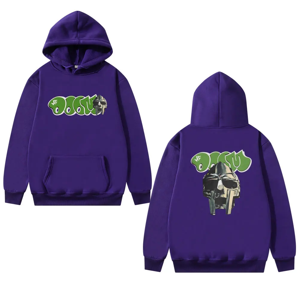 Rapper Mf Doom Madlib Madvillain Mask Graphic Hoodie Men Women Hip Hop Oversized Sweatshirt Male Fashion Vintage Trend Hoodies