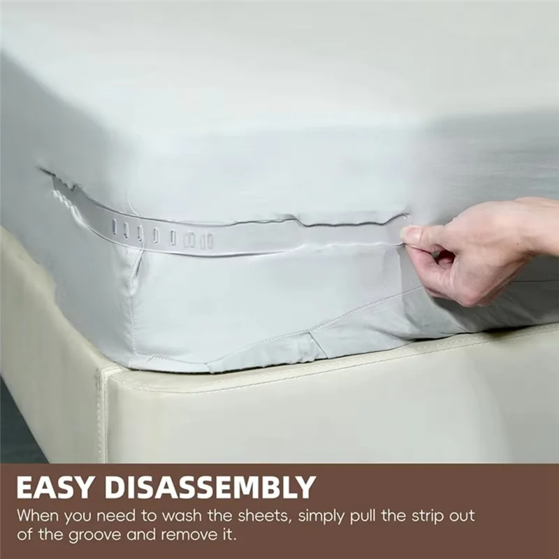 Open Corner Bed Sheet Holder With Lock Strips,Duty Bedsheet Clips With Enhanced Straps Mattress, Keep Sheet Firm