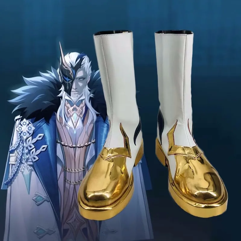 

Обувь для косплея Game Genshin Impact Fatui Pierro, обувь для Хэллоуина, карнавала, унисекс, Аниме обувь для косплея для женщин и мужчин