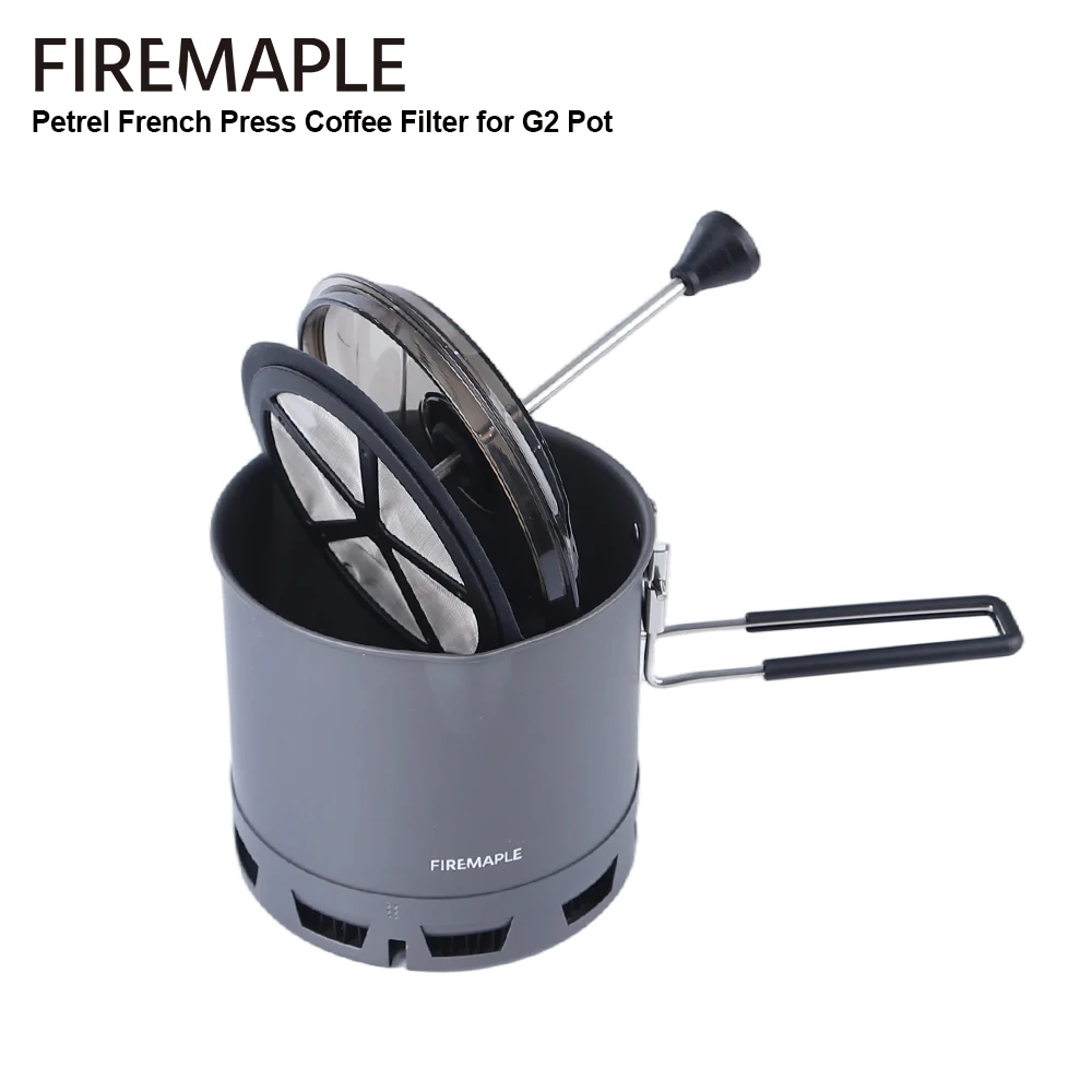 Filtre à café Fire-Maple Petrel French Press pour pot G2, équipement de camping et de randonnée