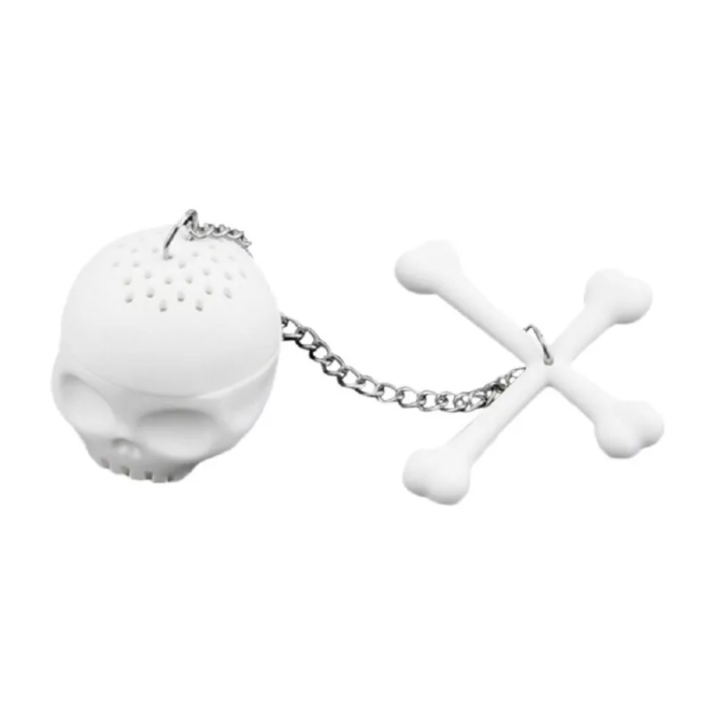 

Cross-Chain Skull Tea Filter, Food Grade Silicone Tea Filter, 1Pc