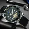 AOKULASIC Classic Business Mechanical Watch for Men Tourbillon Skeleton Automatic Mens Watches Top Brand Luxury Leather Strap