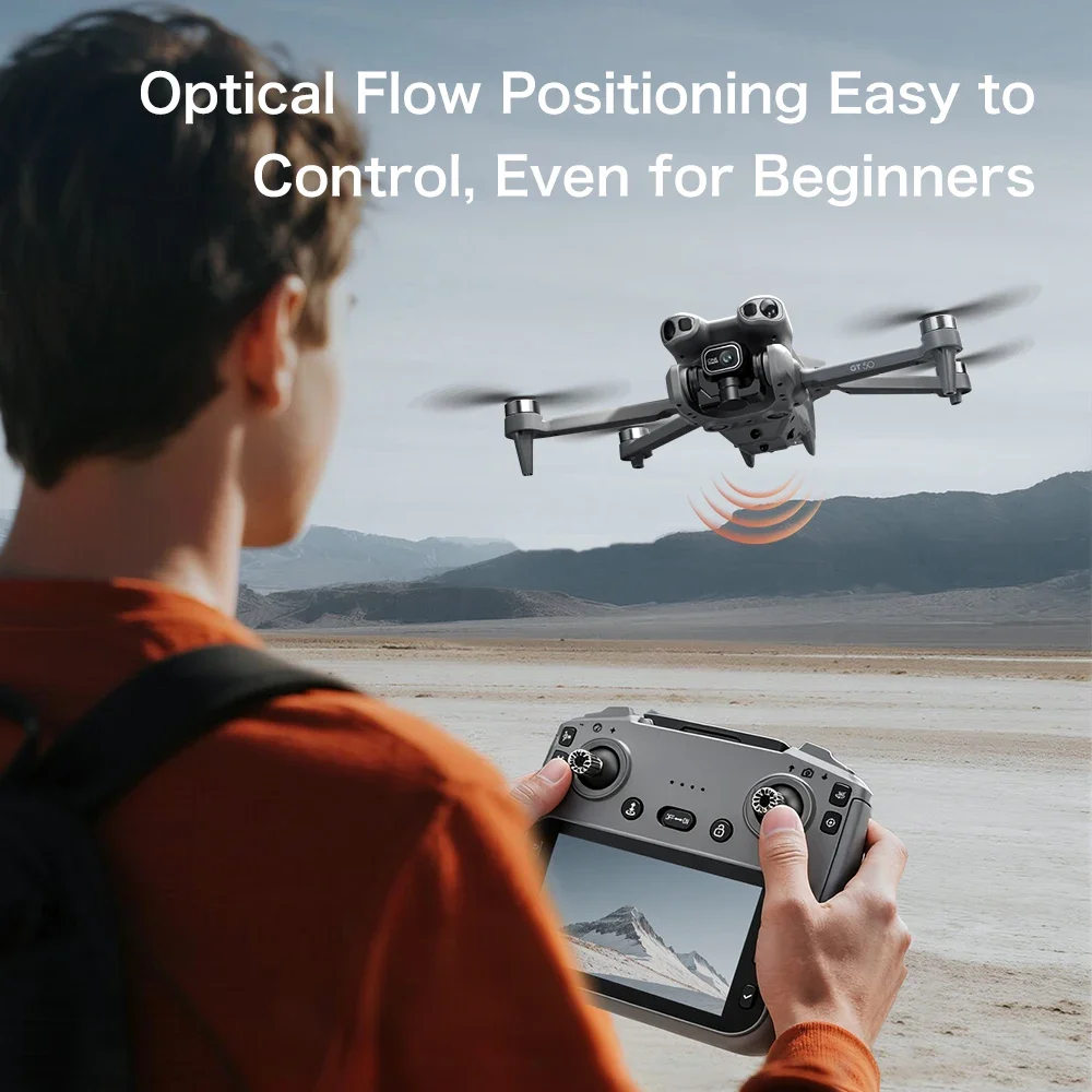 Drone GT50 8K avec écran 5.6" - Moteurs sans balais, évitement obstacles