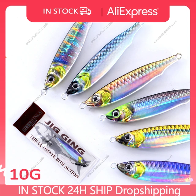 10G-1Pc 3D Print Colors Artificial Bait Hard Fishing Lures Slow Jig Metal  Jigging Lures Trout Tuna Bass Shore Casting Spoon Bait - AliExpress