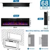 68 Inch Electric Fireplace Recessed and Wall Mounted, Fireplace Heater and Linear Fireplace, Ultra-Thin Electric Fireplace 2