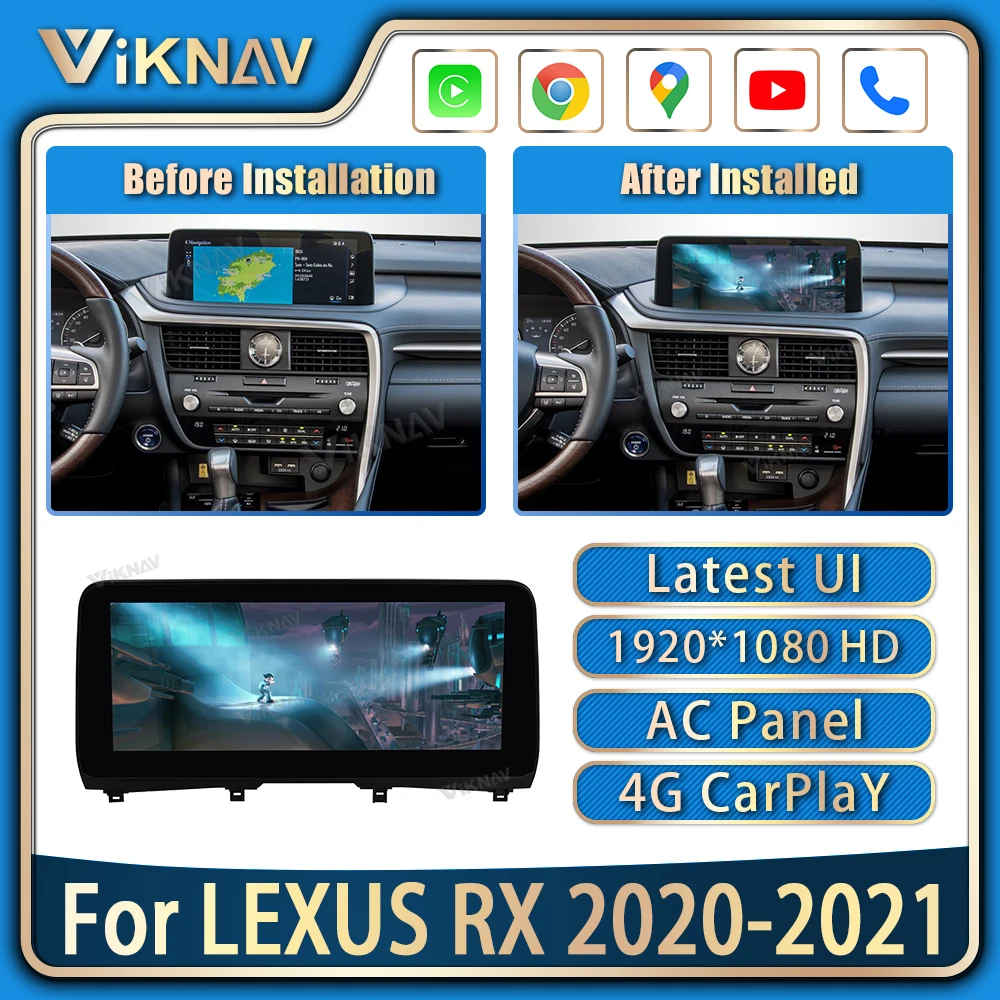 

Touch Screen GPS Navigation For LEXUS RX 2020-2021 Vertical Screen Carplay Car Radio LCD Display Screen Multimedia Player 128GB