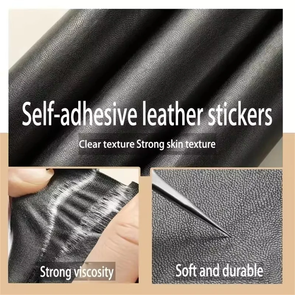 자동차 의자 수리 소파에 대 한 자기 접착 가죽 스티커 내마 모성 강한 스틱 홈 미화 벽 가죽 스티커