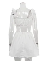 Marthaqiqiq White Ladies Nightgowns Suit Crop Top Sleepwear V-Neck Nightwear Tank Tops Nightie Shorts Causal Female Pajamas Set - Image 5