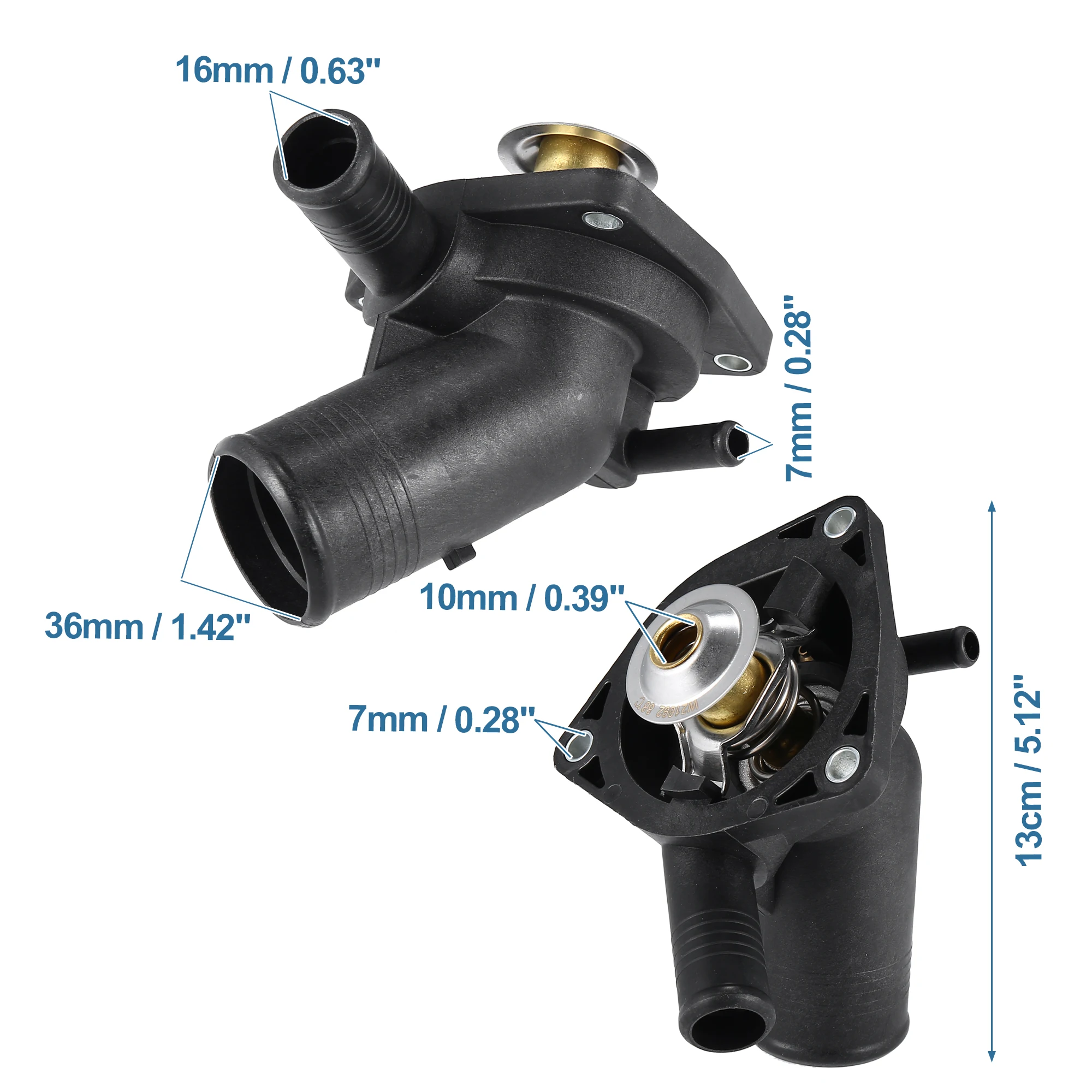 X Autohaux Auto Engine Coolant Thermostat Housing Assembly LR005765 for Land Rover for Range Rover Sport 06-09 Car Accessories