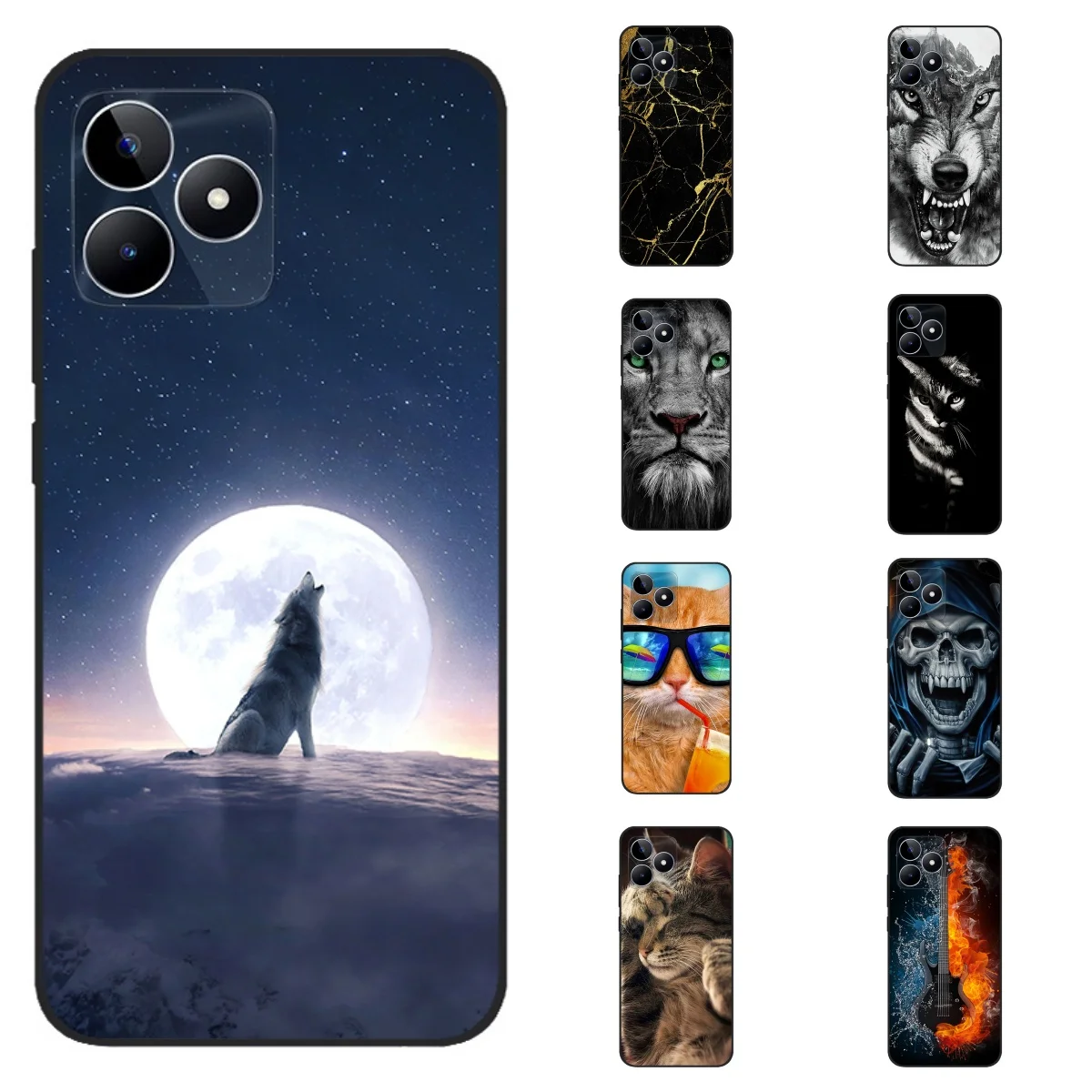Soft TPU Silicone Protective Back Cover - Fashionable Phone Case