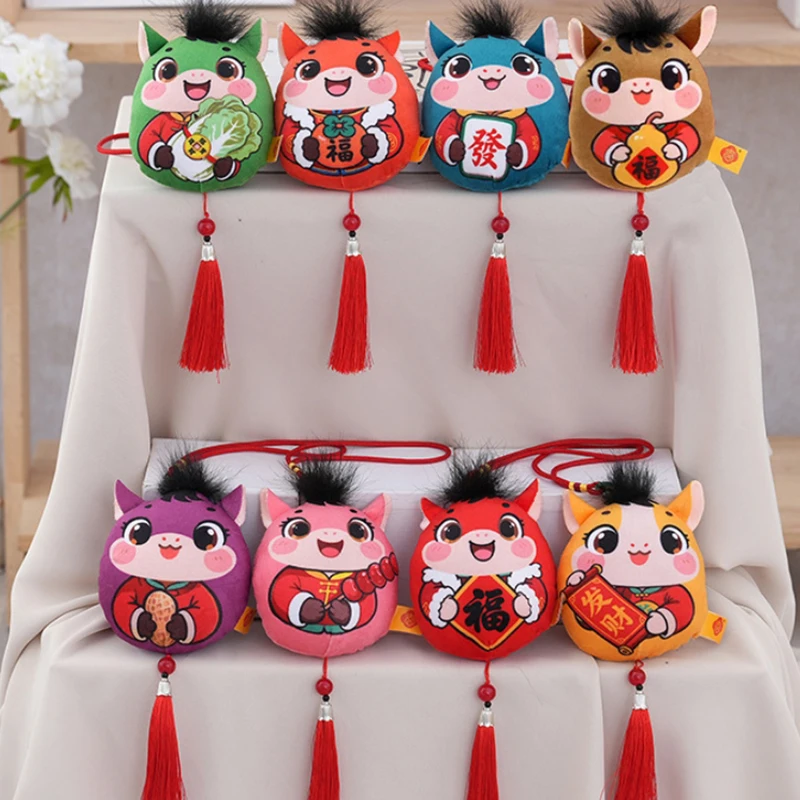Horse Year Mascot Doll Pendant Chinese Zodiac Horse Tassel Pendant Backpack Hangings Decoration Gifts
