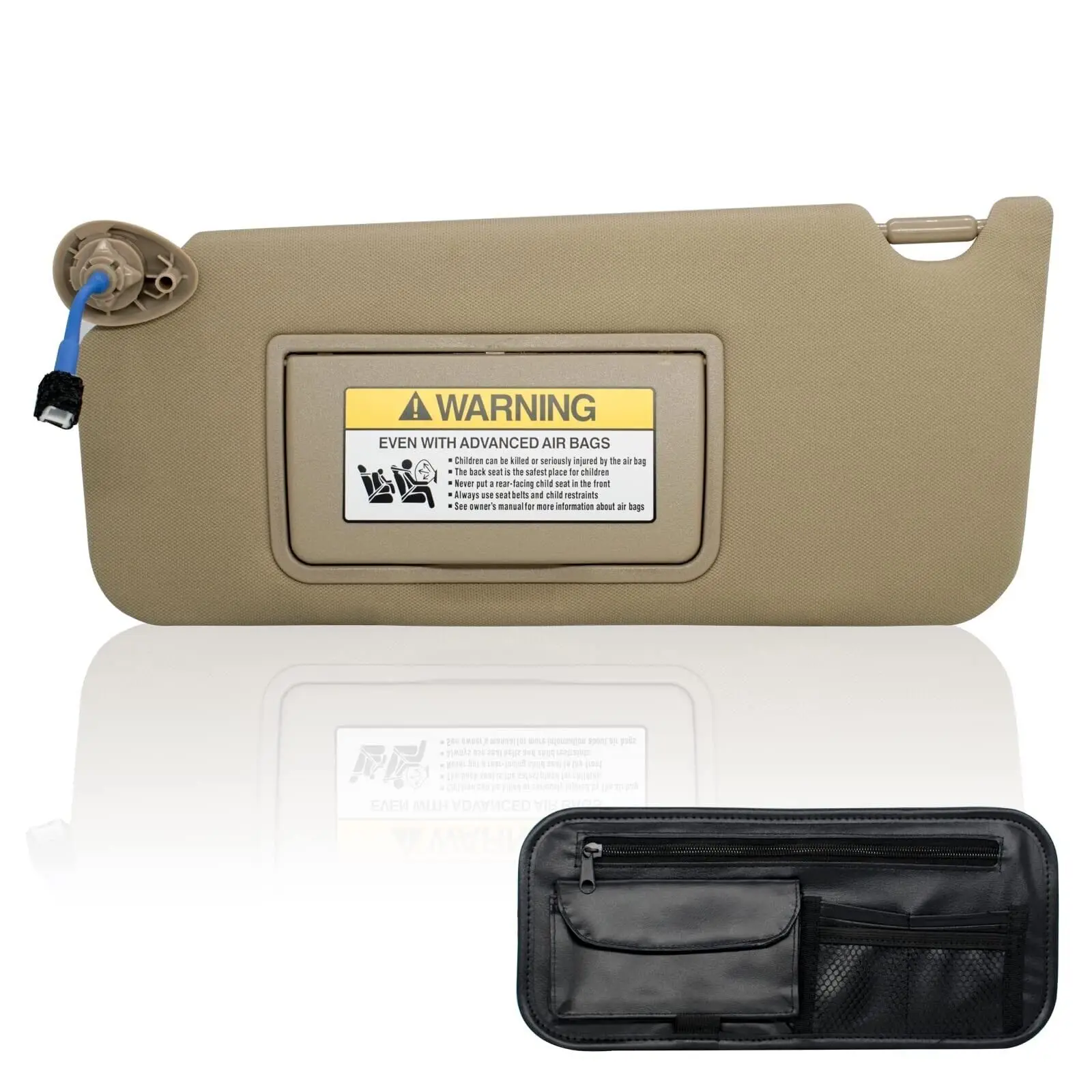

Left Driver's Side Sun Visor for Honda Accord 83280-TA0-A91ZB with vanity light