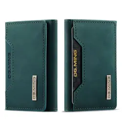 Classic Detachable Magnetic Card Holder Wallet with 8 Slots in Durable PU Leather (Green)