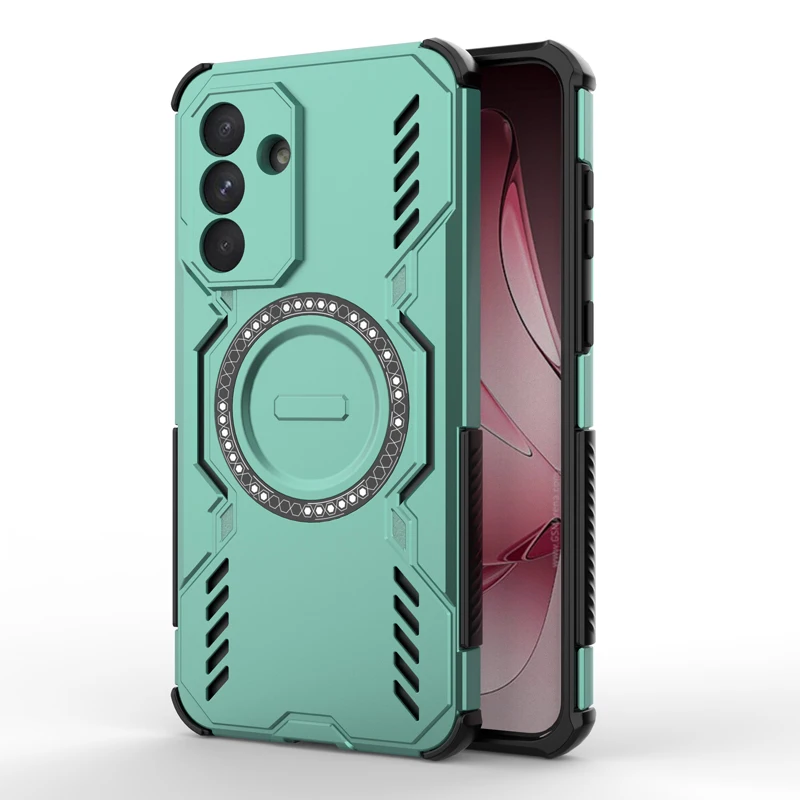 ELVEV Magnetic Wing Shield Case - Durable PC + Soft TPU Wireless Charging Phone Cover