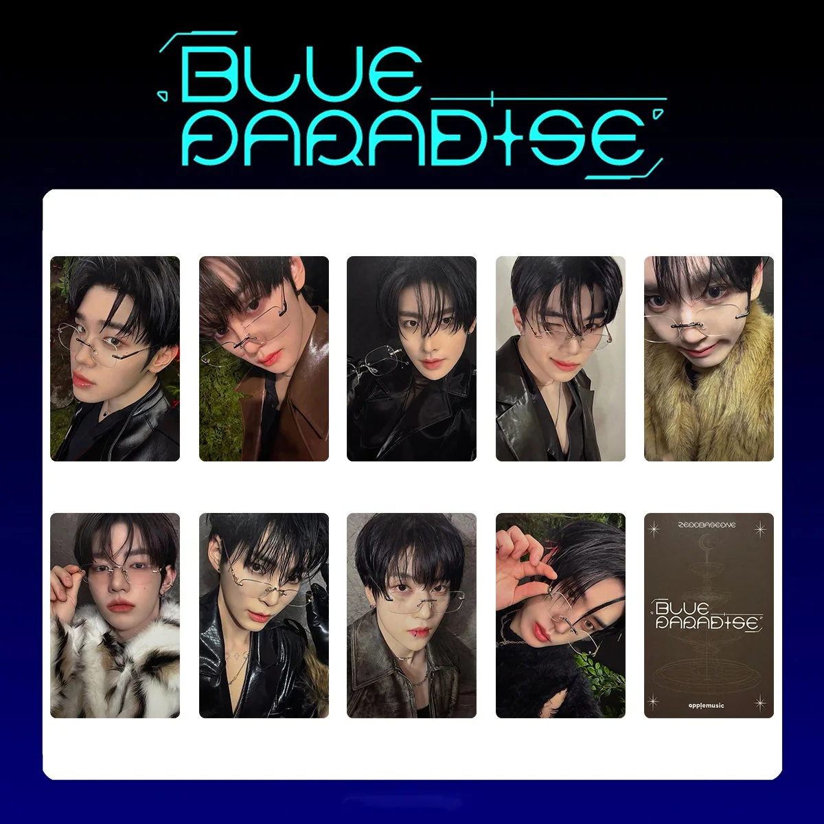 K-POP・アジア Blue love Kpop ZB1 Album BLUE PARADISE Photocard Double Sides Printing