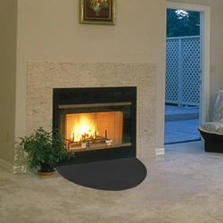 Fireplace Fire Mat Non-Woven Fabric Thermal Insulation Cotton Mat Semi-Circular Non-slip Mat Fireplace Fireproof Mat