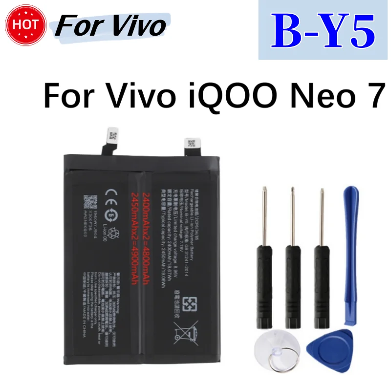 Battery For Vivo X Note X80 X90 X9 Pro S18E V25E V2201 For iQoo