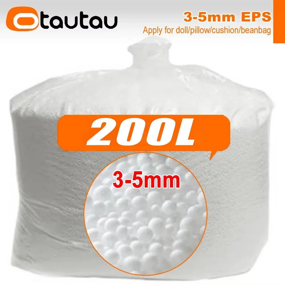 OTAUTAU 200L EPS Ball Filler for 2.6ft Beanbag Pouf 3-5mm Polyester Pillow Cushion Bean Bag Chair Snow Scene TL001