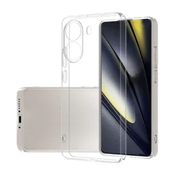 Ultra Thin Clear Soft TPU Phone Case - Transparent Silicone Back Cover Coque for POCO C71 (Clear)
