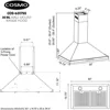 Wall Mount Range Hood with Ducted Convertible Ductless (No Kit Included), Ceiling Chimney-Style Stove Vent, LEDs Light 5