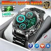 Montre connectée militaire pour hommes, 1400mAh, Ultra durable, étanche 10ATM, bracelet respirant, appel HD, 100+ modes sportifs 1