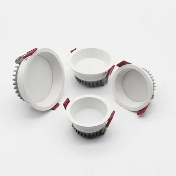 오목한 눈부심 방지 조광 가능한 통 7w 9w 12w 15w Led 스포트 220V/110V 천장 라운드 패널 조명, 장식 홈 조명용