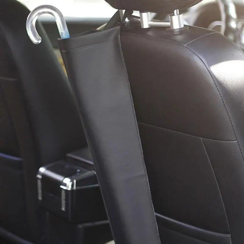 Umbrella Holder Car Waterproof Space Saving Auto PU Leather Cover Storage For Car