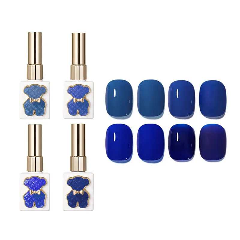 

Promotion 15ml Blue Series Lucky Bear Single Bottle Single Color LED Lamp Gel Soak off Nail Salon Factory Direct Sales