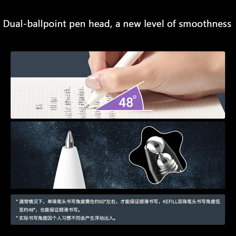 3pcs KACO FIRST Kawaii Gel Pens,Star Rotating High Value 0.5mm Siangture Caneta Creative Girl Stylo For Homework Test Stationeri 4