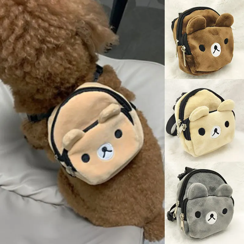 Cute Nylon Pet Backpack for Small Medium Dogs Convenient Portable Large-capacity Dog Snack Bag Dog Backpack pet backpack