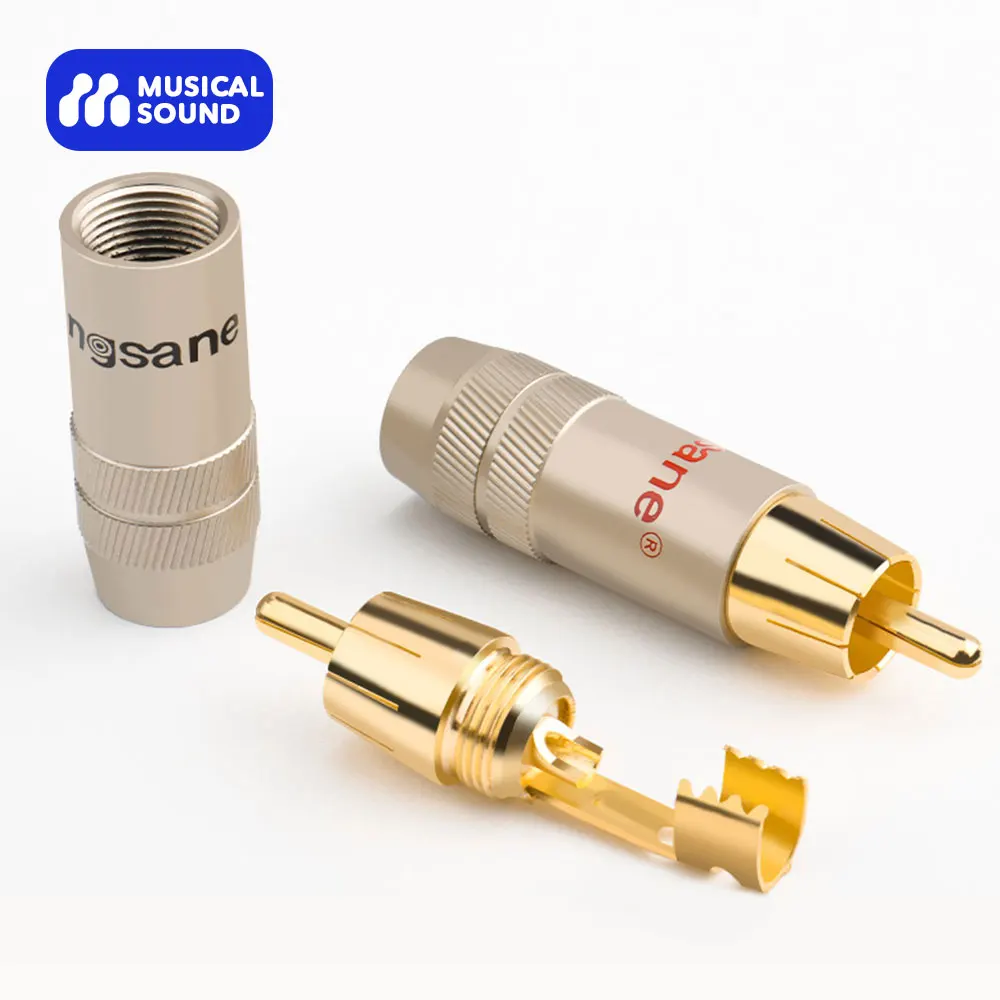 Spine Rca Di Fascia Alta Con Suono Musicale Connettori Audio Per Altoparlanti Hifi Rca Placcati In Oro 24K Adattatore Rca Per Cavo Audio Fai Da Te