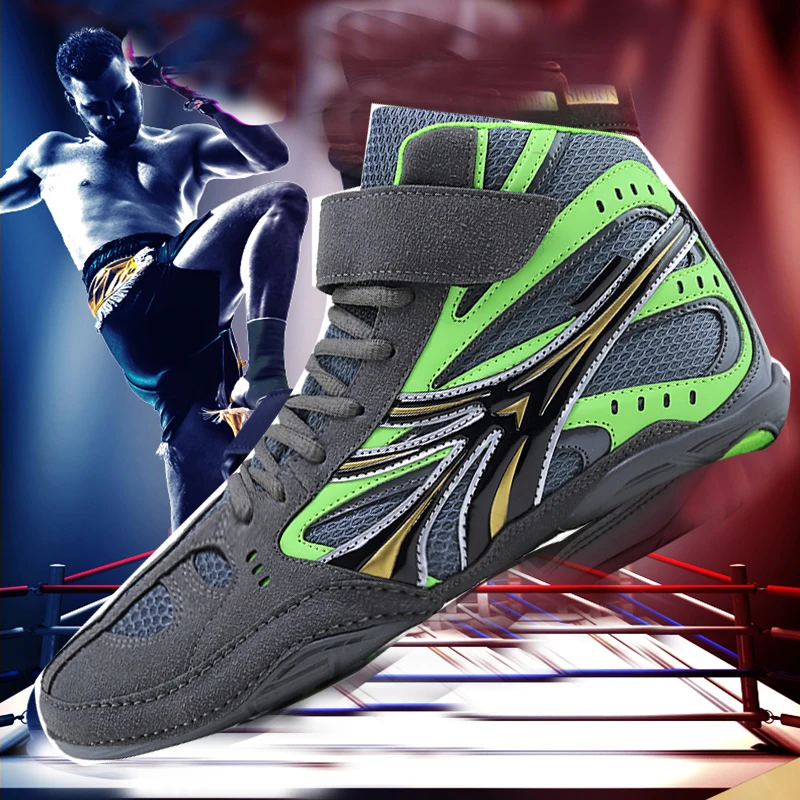 Professional Unisex Boxing Shoes Breathable Wear-Resistant Non-Slip Wrestling Shoes Fighting Sneakers Gym Training Footwear