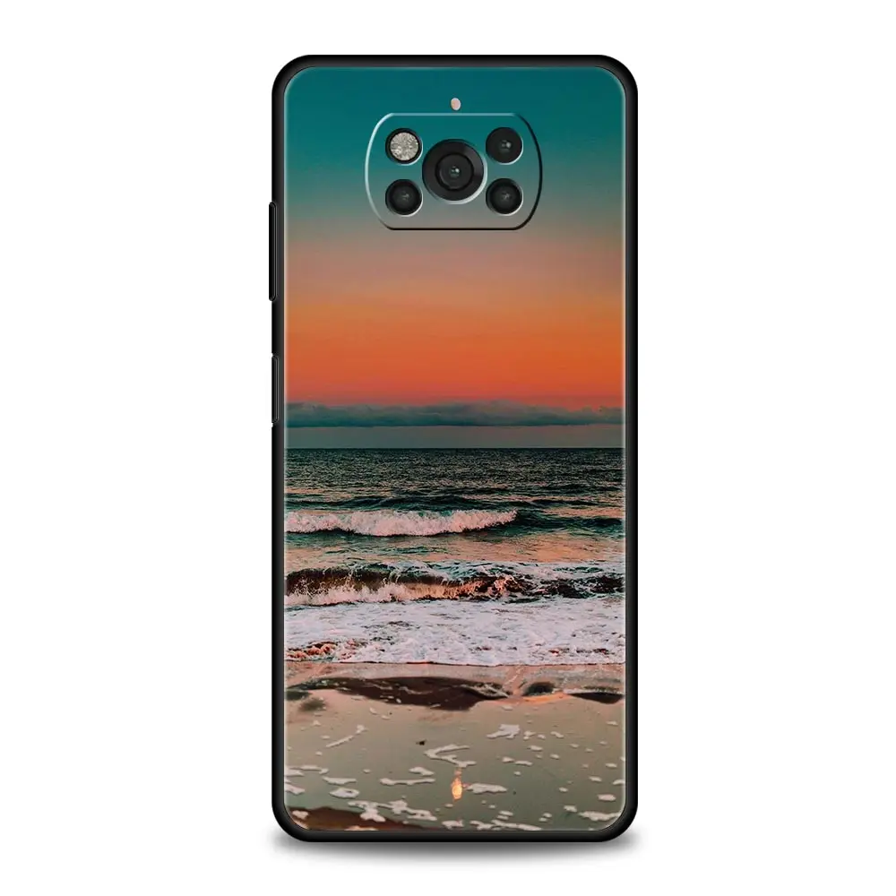Sea Blue Sky Beach Silicone Phone Case