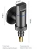Household narrow space washing machine faucet all copper joint automatic shut-off valve 6