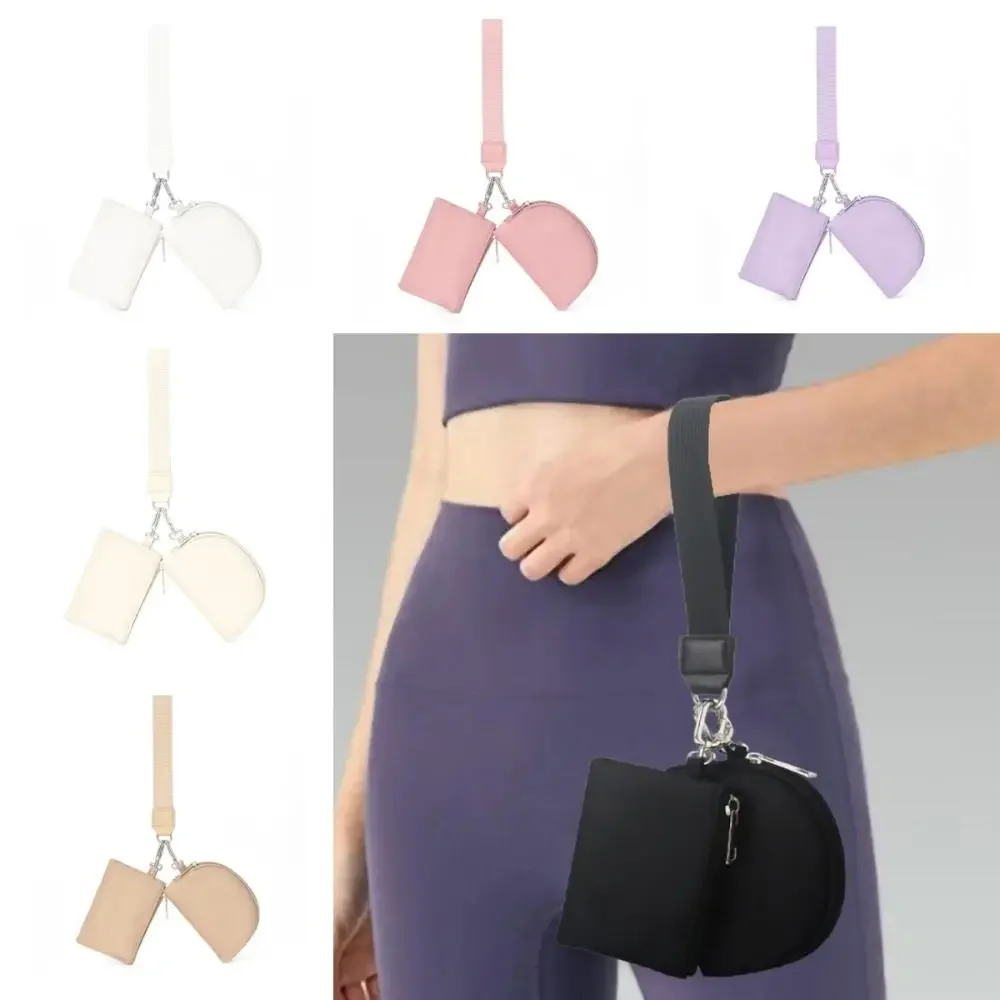 Niedliche Geldbörse mit Reißverschluss um das Armband, abnehmbare kleine Doppeltasche, Handgelenk-Schlüsselanhänger-Geldbörse, Mini-Münzbeutel für Frauen und Mädchen – Detail 4